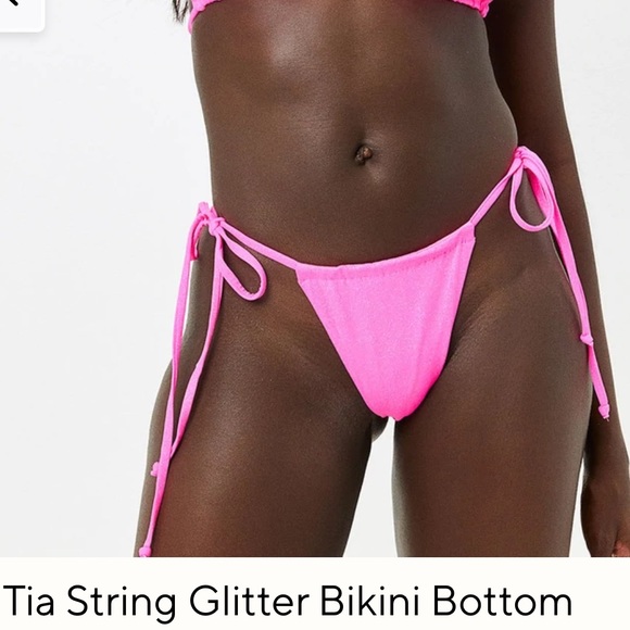 Frankie’s Bikinis Neon Pink Glitter Bikini NWT - Picture 12 of 16